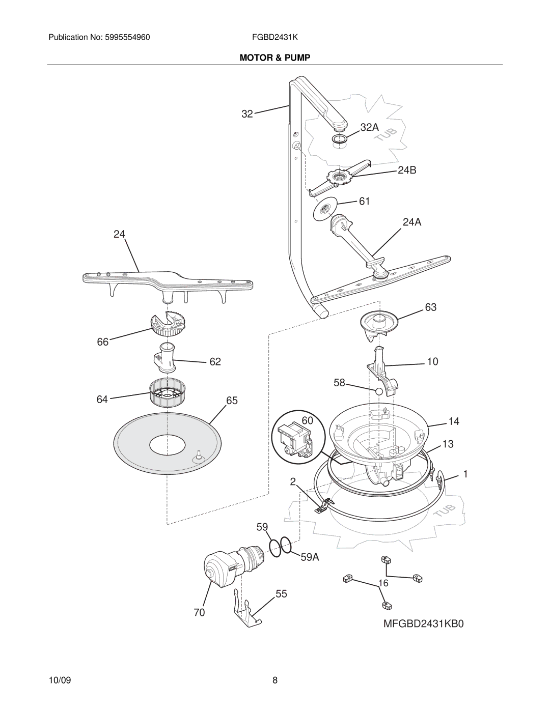 Frigidaire FGBD2431KB1 installation instructions 32A TUB 