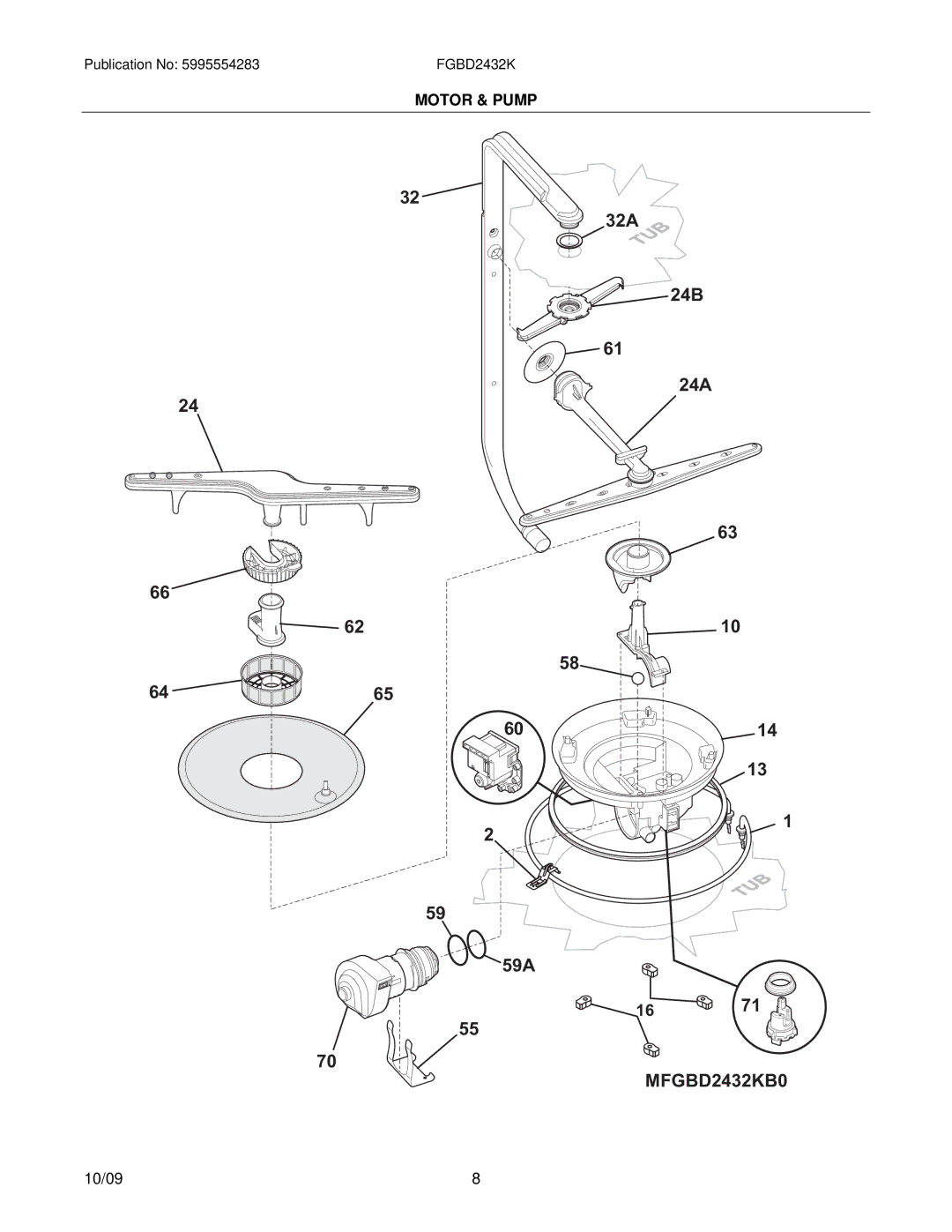 Frigidaire FGBD2432K installation instructions 32A TUB 