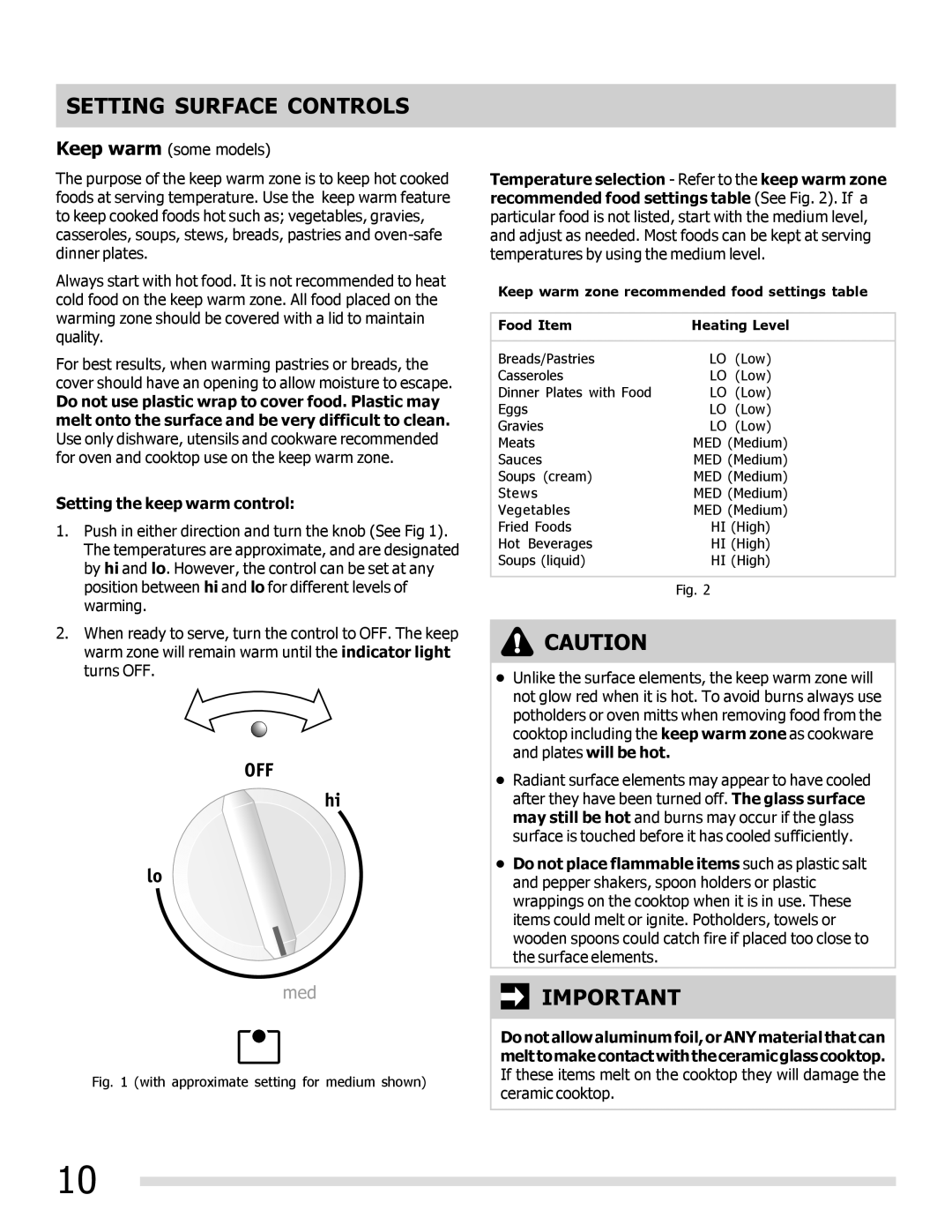 Frigidaire FGEF3041KF manual Med 