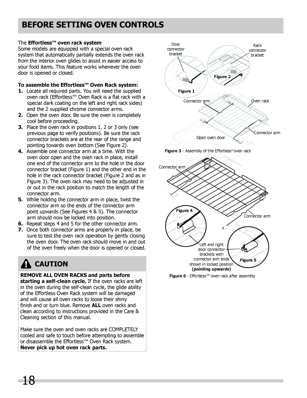 Frigidaire FGES3045KW, FGES3065KF, FGES3065KB Effortless oven rack system, To assemble the Effortless Oven Rack system 