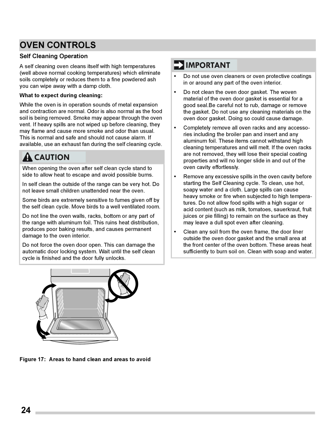 Frigidaire FGET3065PF important safety instructions Self Cleaning Operation, What to expect during cleaning 