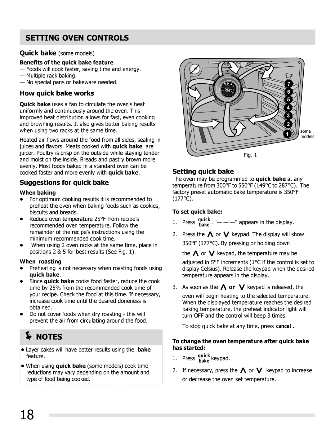 Frigidaire FGGF3032MB, FGGF3032MW, FGGF3032MF manual How quick bake works, Suggestions for quick bake, Setting quick bake 