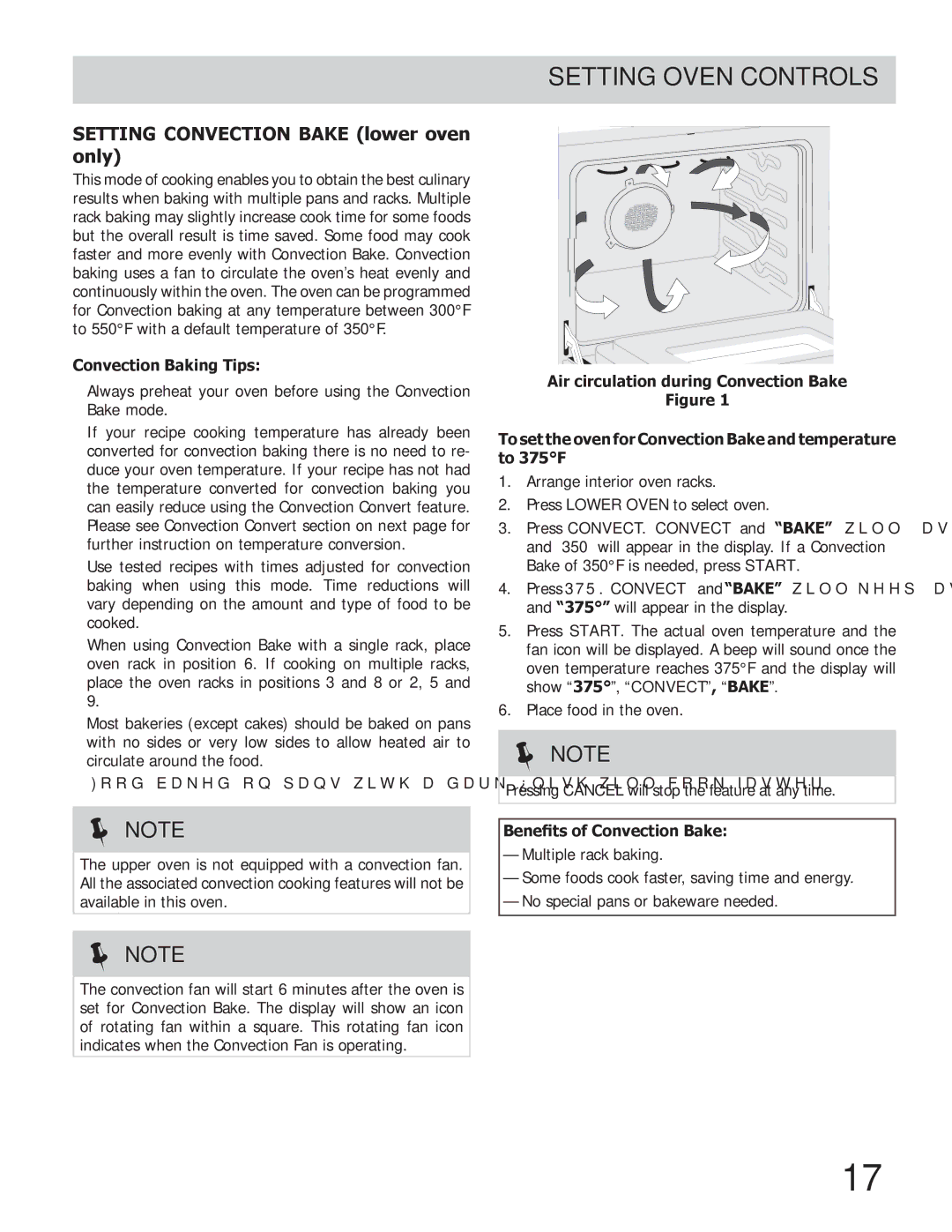 Frigidaire FGGF304DLF Setting Convection Bake lower oven only, Convection Baking Tips, Benefits of Convection Bake 