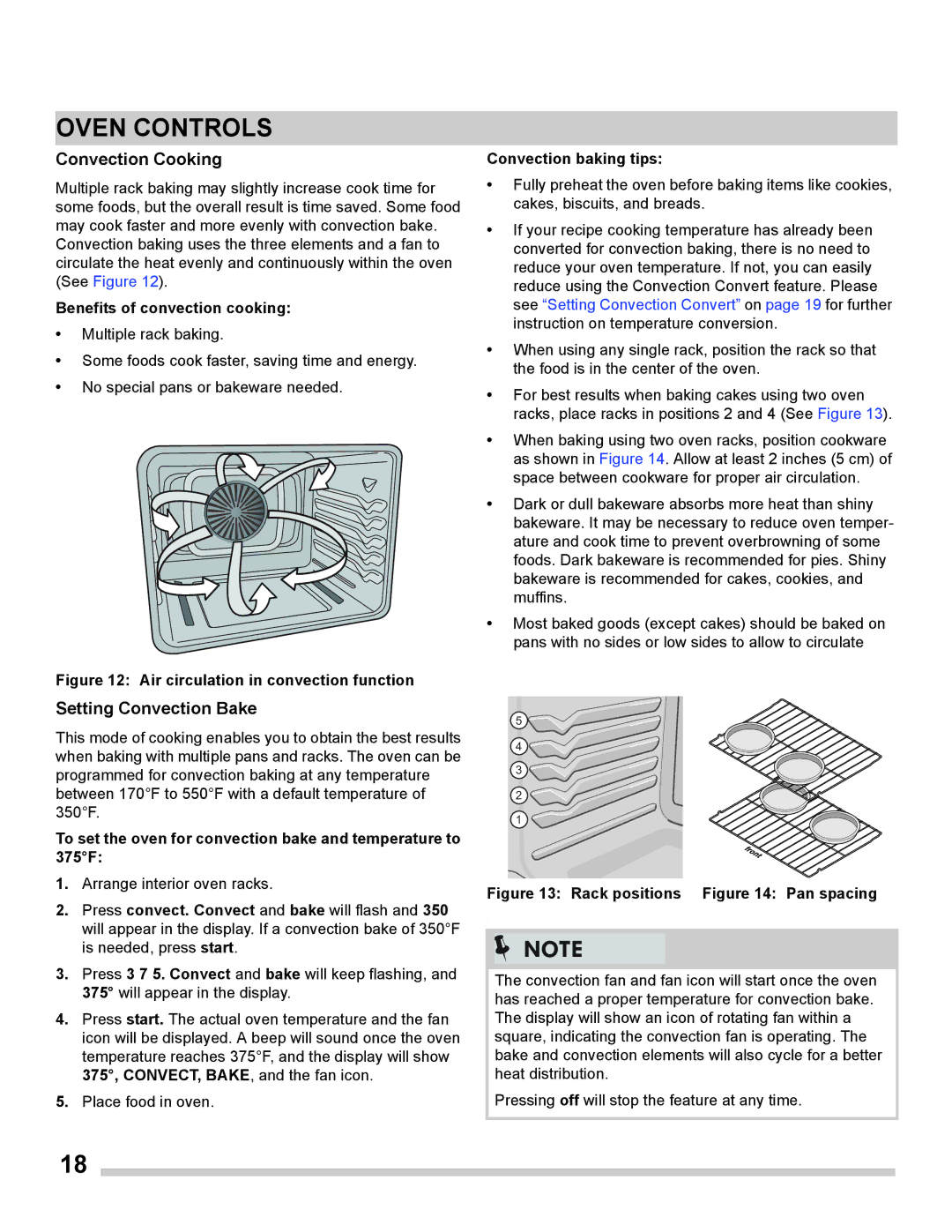 Frigidaire FGGS3065PF Convection Cooking, Setting Convection Bake, Benefits of convection cooking, Convection baking tips 