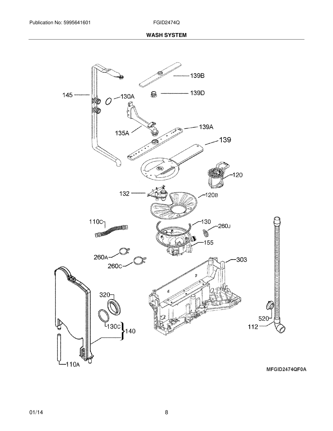 Frigidaire FGID2474QF installation instructions Wash System 