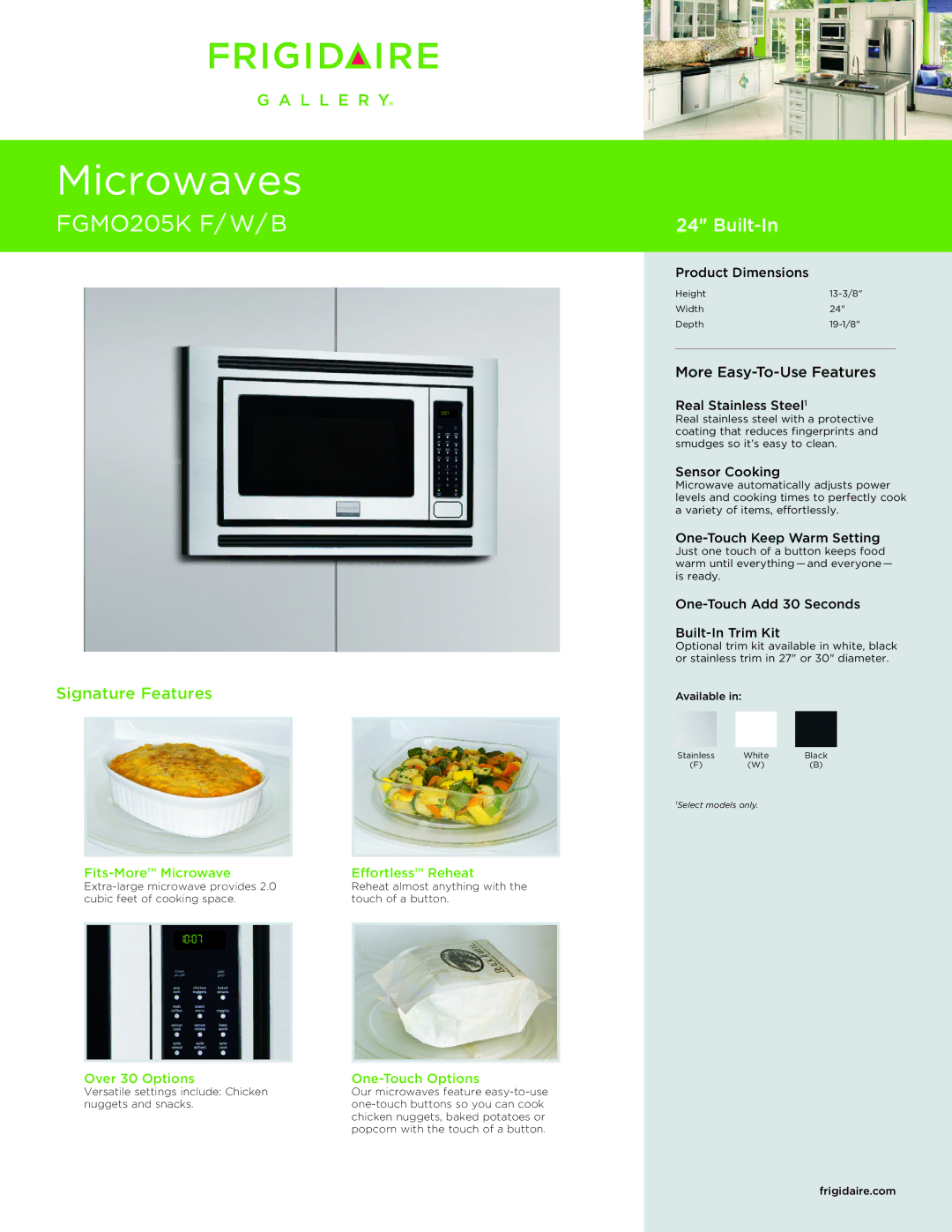 Frigidaire FGMO205K manual Microwaves 