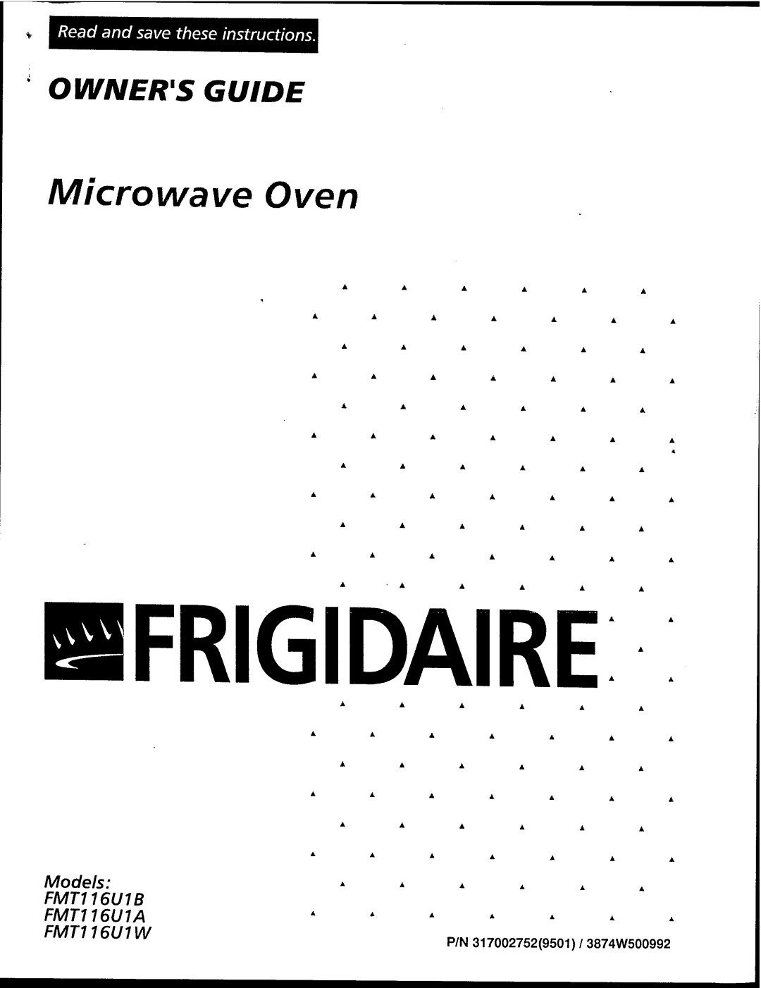 Frigidaire FMT116U1B, FMT116U1A, FMT116U1W manual 