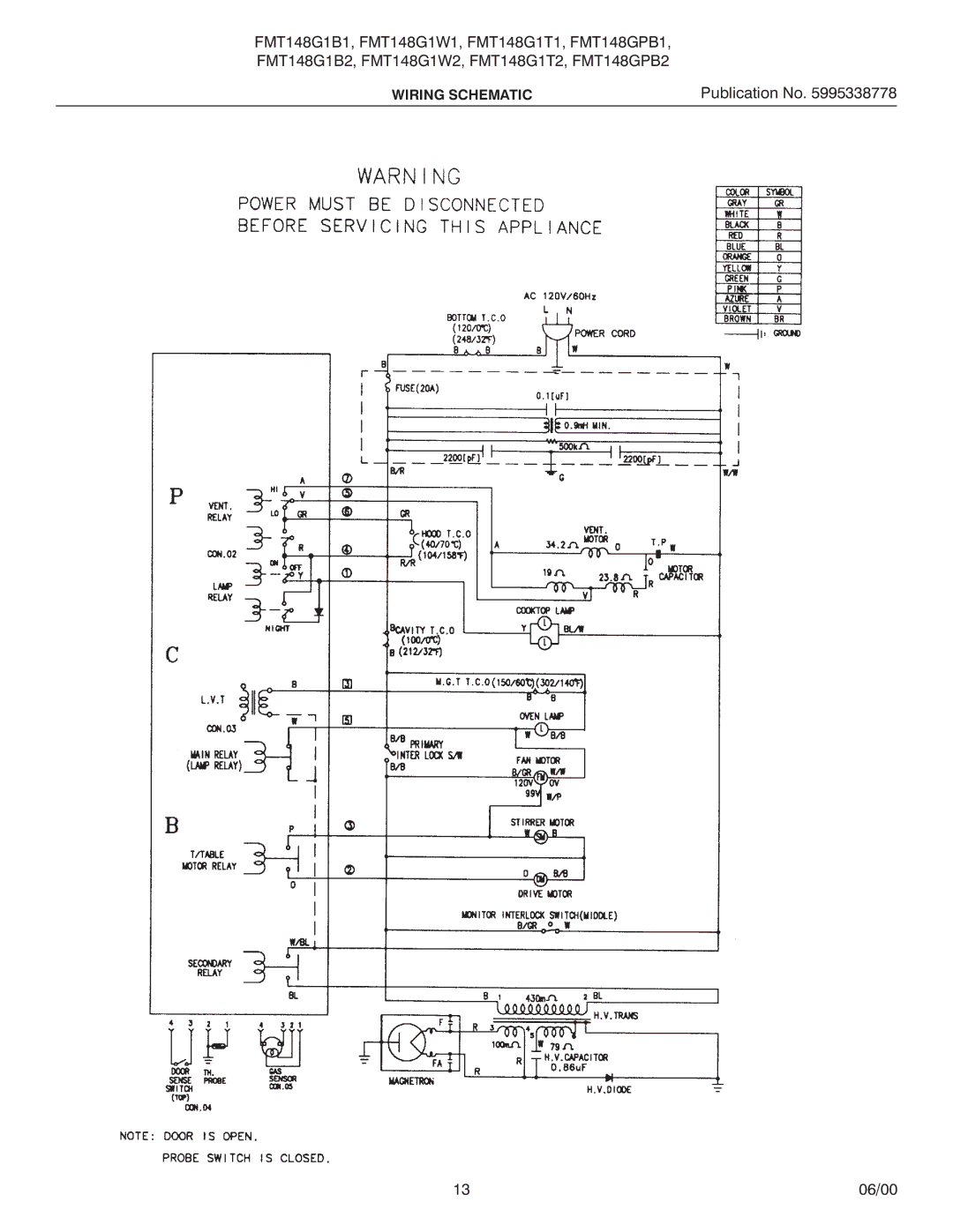 Frigidaire FMT148G1B1, FMT144G1W1 installation instructions Publication No 