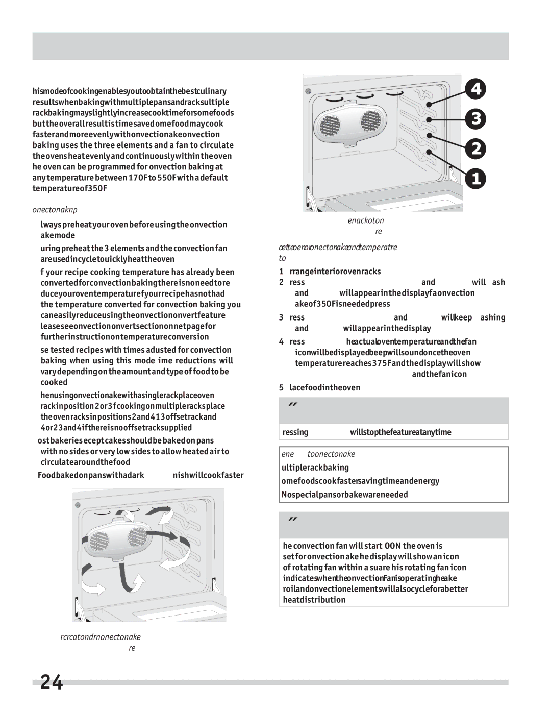 Frigidaire FPCS3085LF manual Setting Convection Bake, Convection Baking Tips, Beneﬁts of Convection Bake 