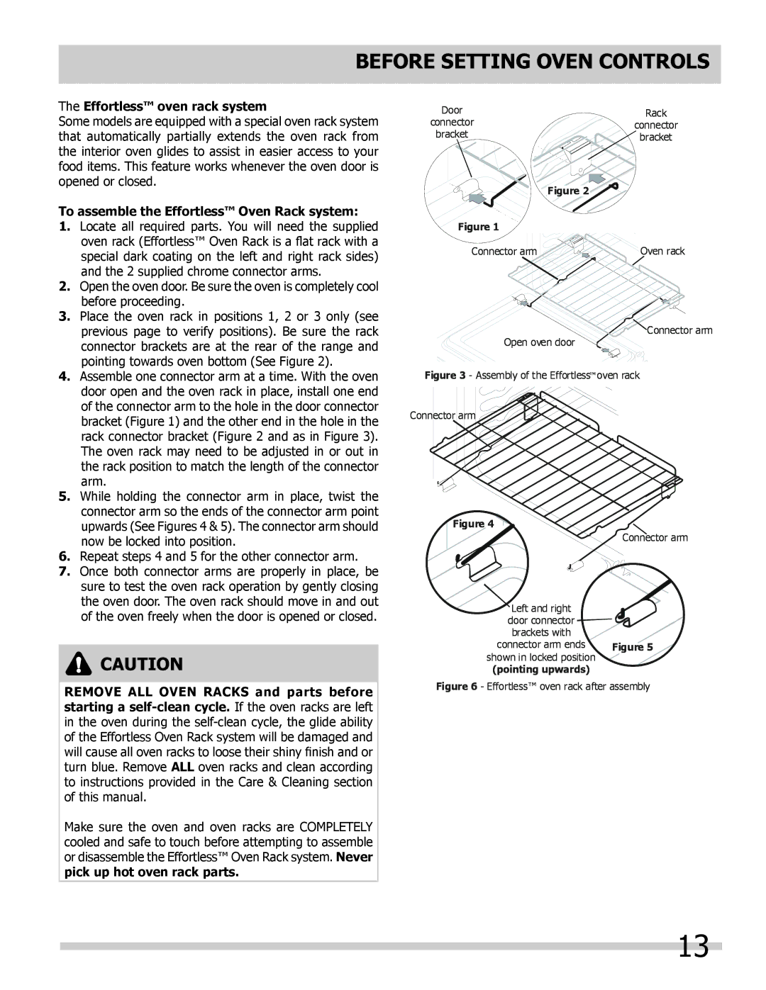 Frigidaire FGGS3045KW, FPGS3085KF, FGGS3065KF Effortless oven rack system, To assemble the Effortless Oven Rack system 