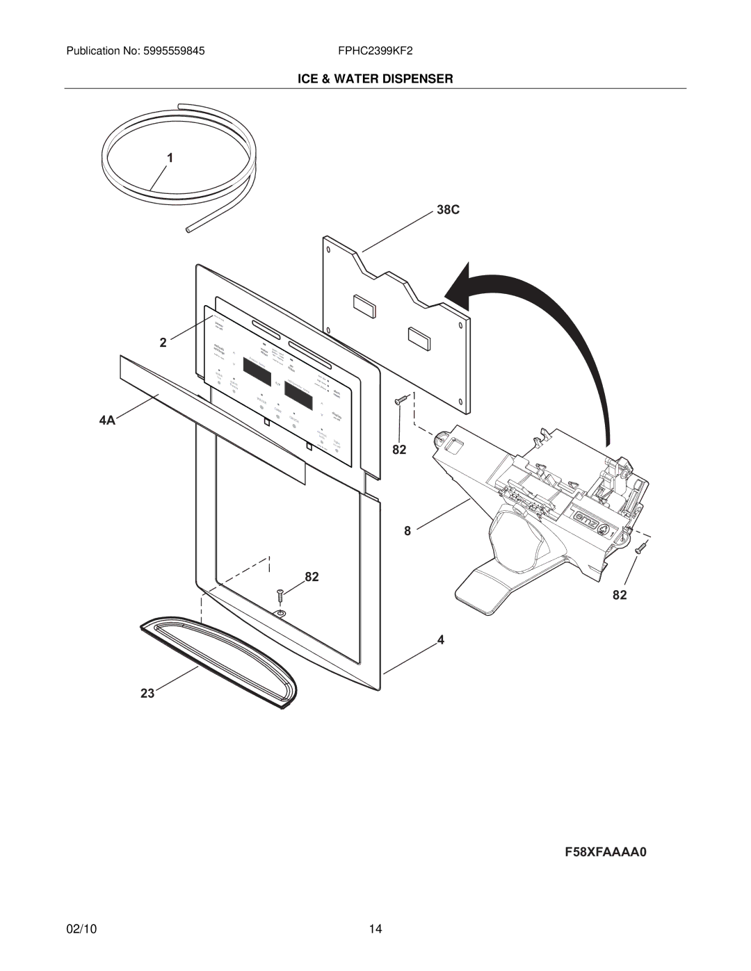 Frigidaire FPHC2339K manual F58XFAAAA0 