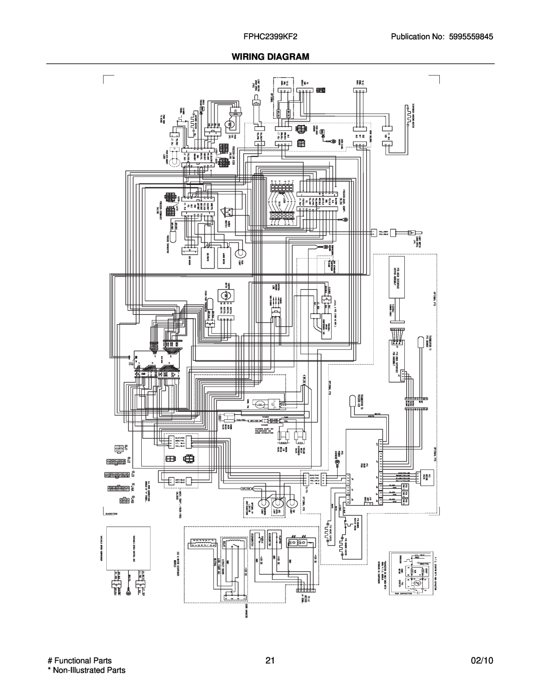 Frigidaire FPHC2339K manual Wiring Diagram, 02/10 