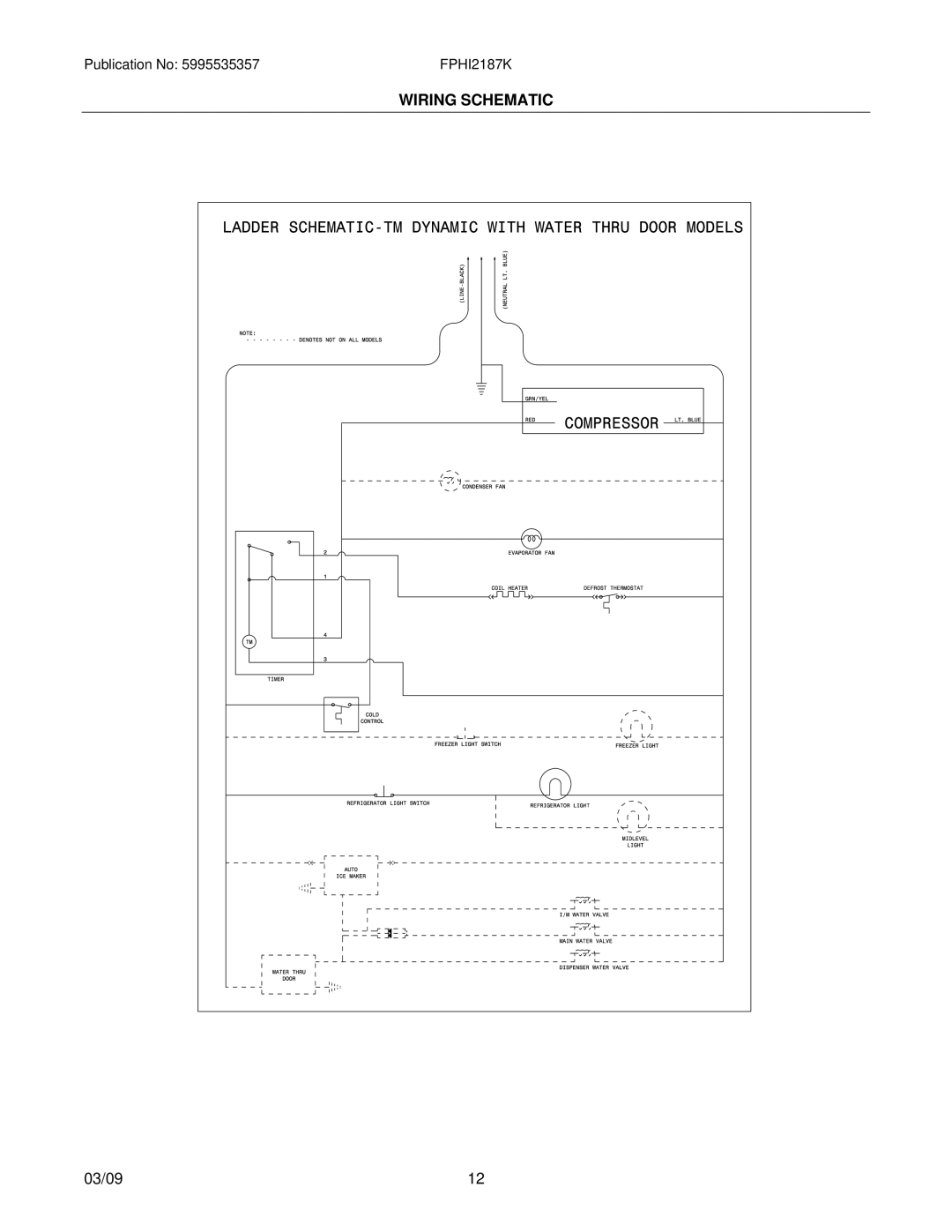 Frigidaire FPHI2187K installation instructions Wiring Schematic 