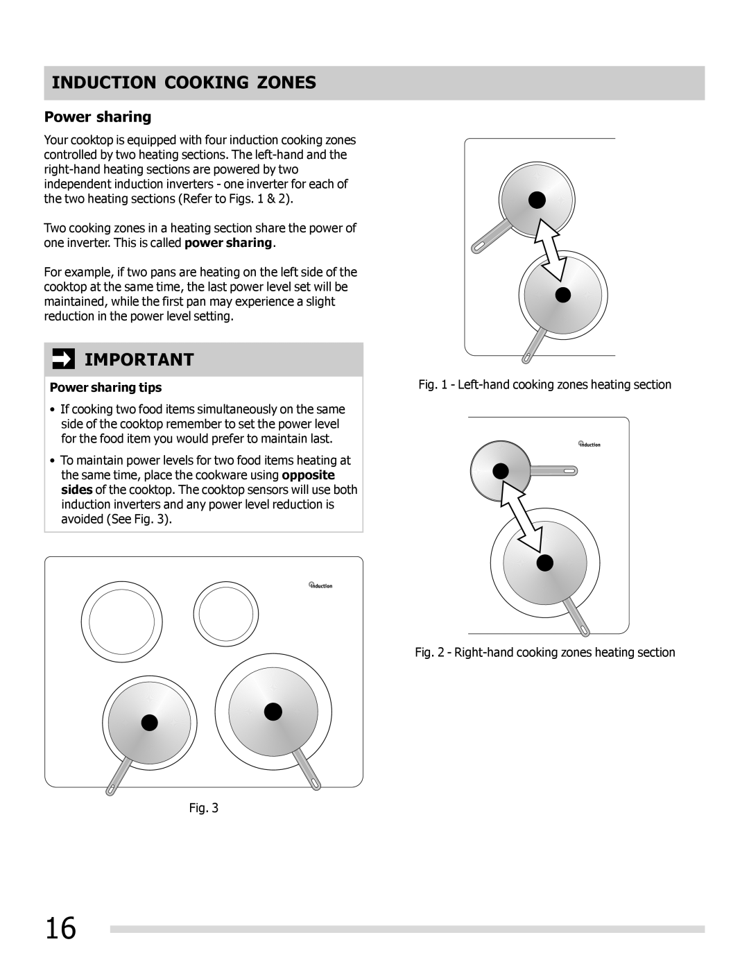 Frigidaire FPIF3093LF important safety instructions Power sharing tips 