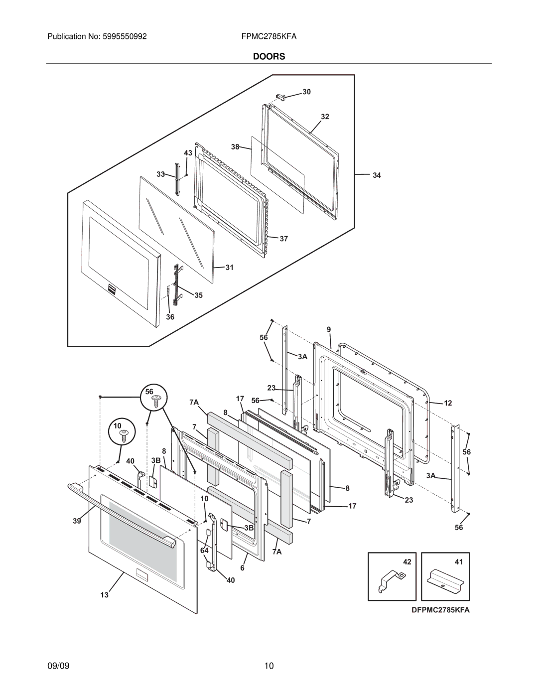 Frigidaire FPMC2785K installation instructions Doors 