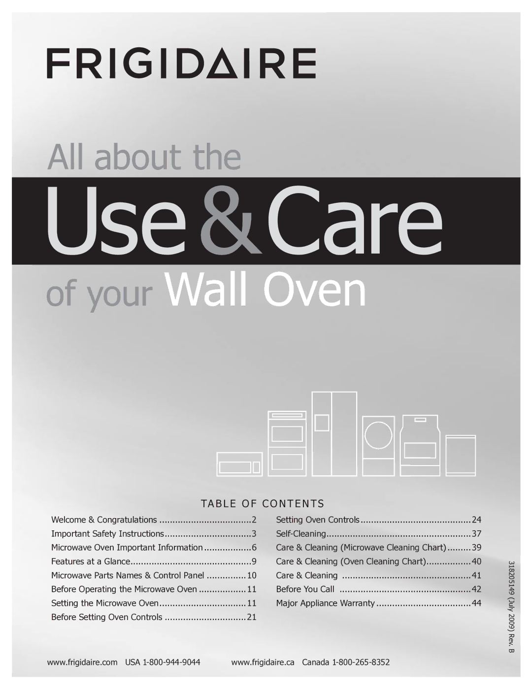 Frigidaire FGMC2765KW, FPMC2785KF, FGMC2765KB, FGMC3065KB, 318205149 important safety instructions Use &Care 