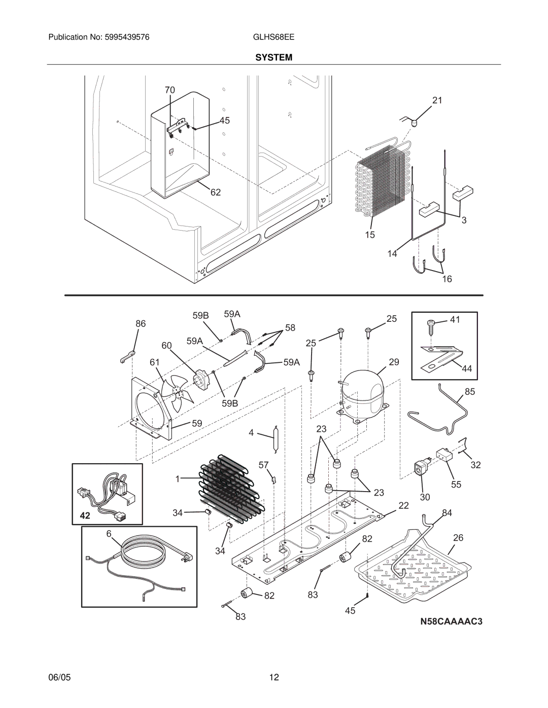 Frigidaire GLHS68EE manual N58CAAAAC3 