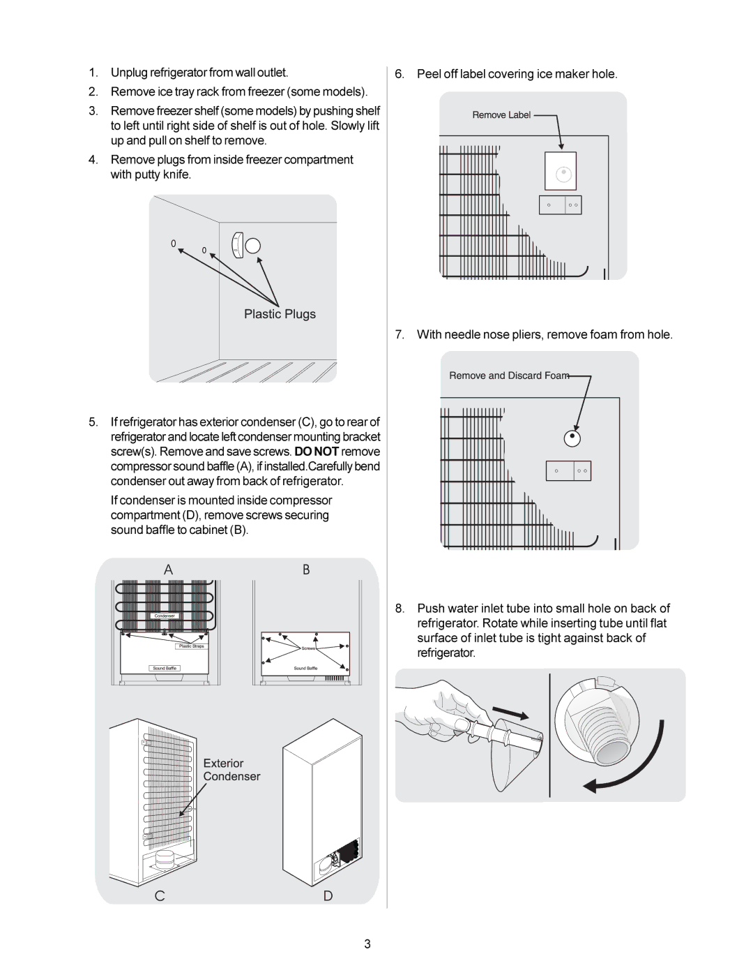 Frigidaire IM115 installation instructions 