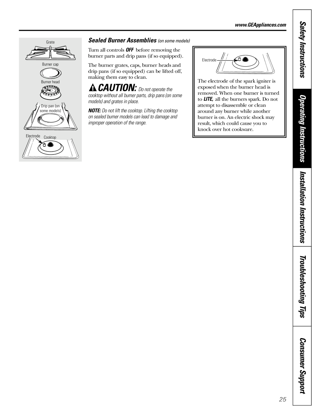 Frigidaire JGBP24, JGBP26, RGB740 RGB745, JGBP33, JGBP32, JGBP28, RGB790, JGBP29, RGB746 installation instructions Safety 