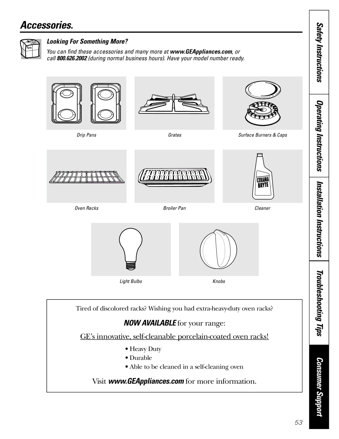 Frigidaire RGB746, JGBP26, RGB740 RGB745, JGBP33, JGBP32, JGBP28, RGB790, JGBP29, JGBP24 Accessories, Looking For Something More? 