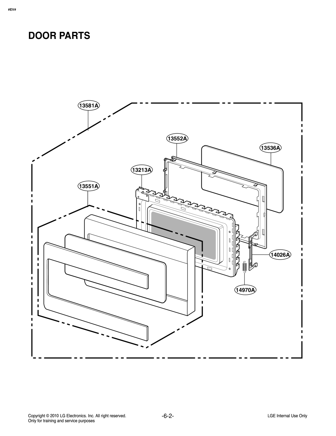 Frigidaire LCRT2010ST service manual Door Parts 