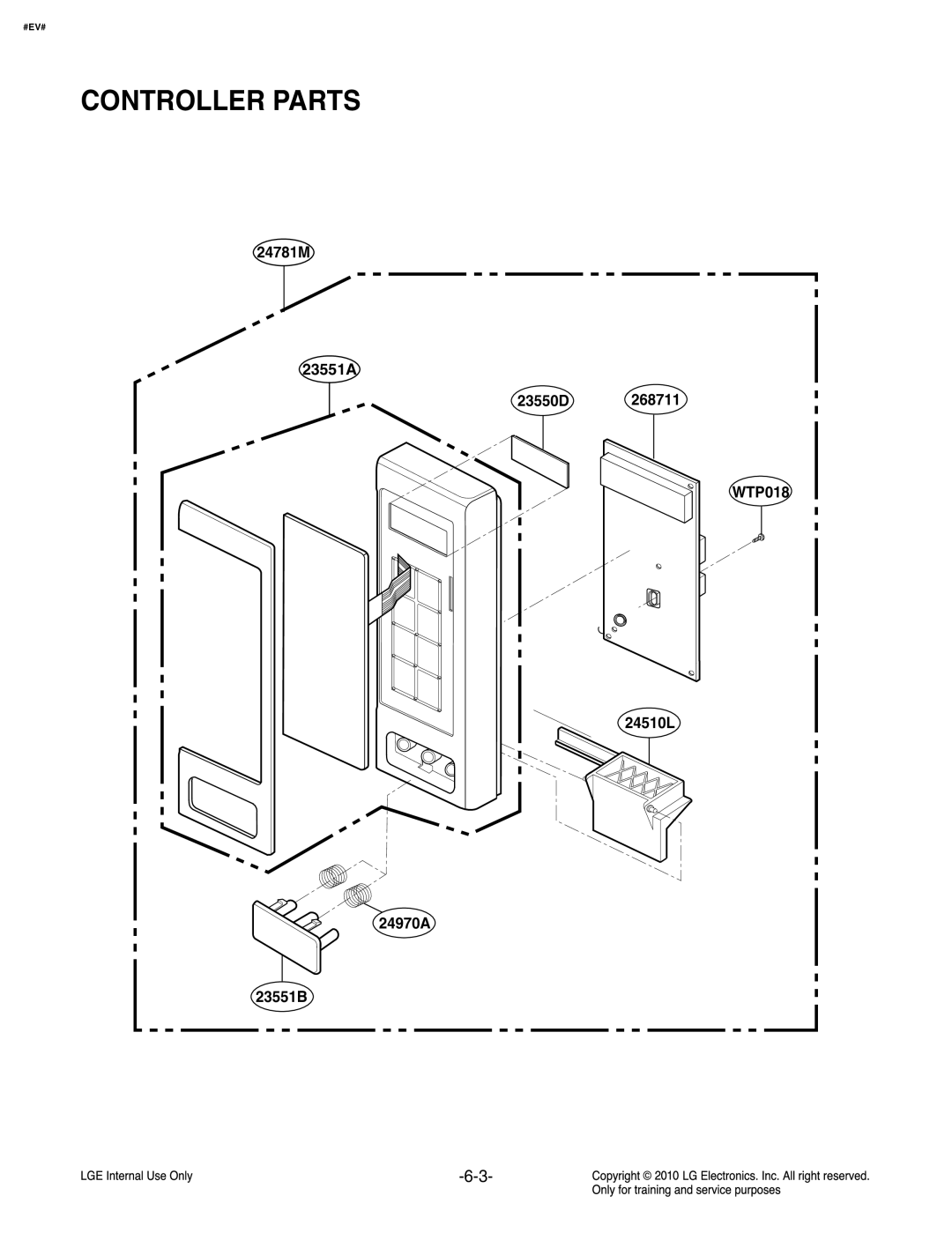 Frigidaire LCRT2010ST service manual Controller Parts 