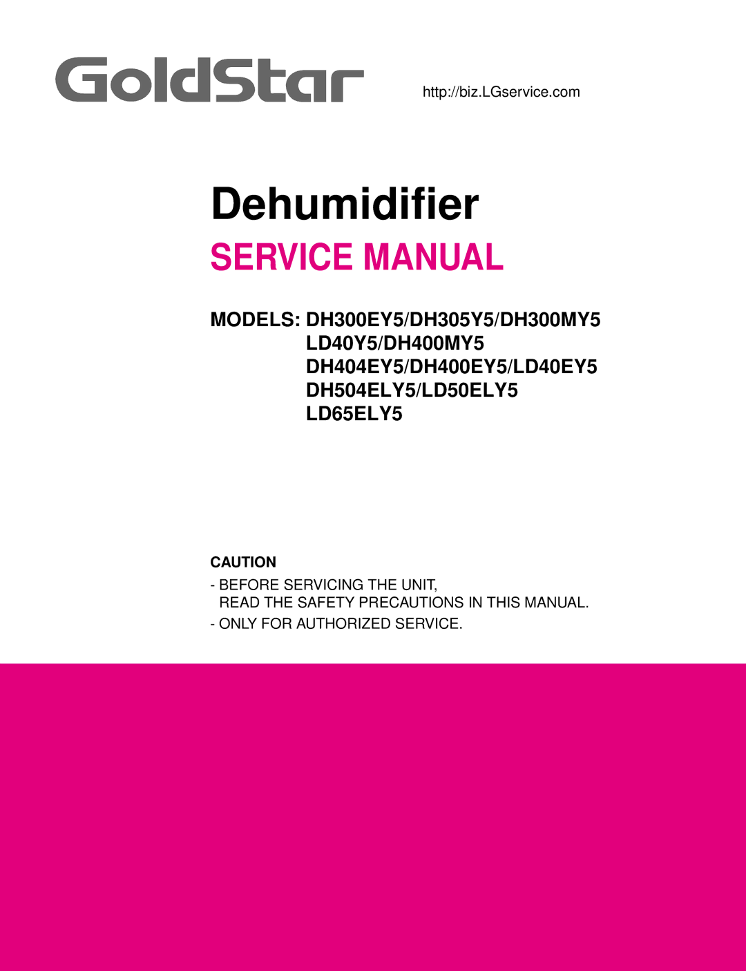 Frigidaire DH300EY5, LD65ELY5, LD40EY5, DH400MY5, DH400EY5, LD40Y5, LD50ELY5, DH504ELY5, DH404EY5 service manual Dehumidifier 