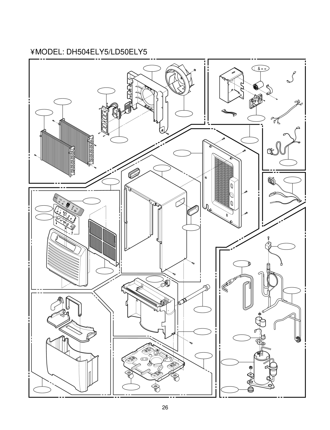 Frigidaire DH400EY5, LD65ELY5, DH300EY5, LD40EY5, DH400MY5, LD40Y5, DH404EY5, DH300MY5, DH305Y5 Model DH504ELY5/LD50ELY5 