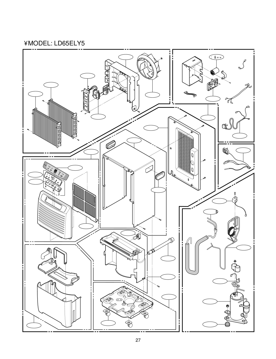 Frigidaire LD40Y5, DH300EY5, LD40EY5, DH400MY5, DH400EY5, LD50ELY5, DH504ELY5, DH404EY5, DH300MY5, DH305Y5 Model LD65ELY5 