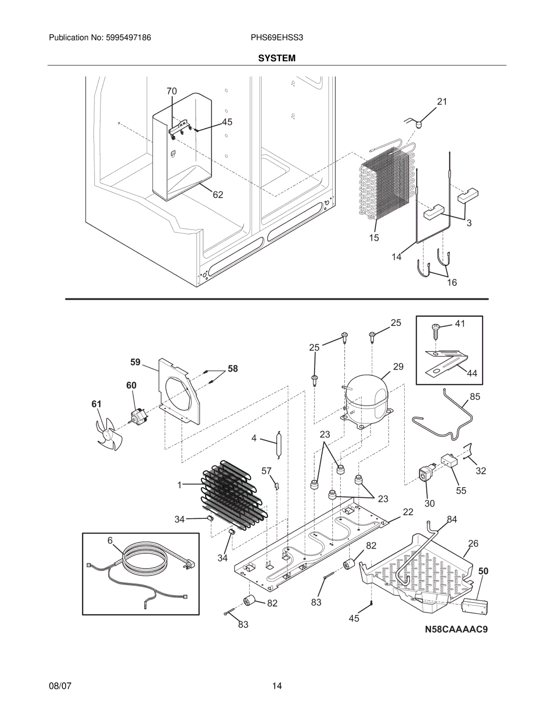 Frigidaire PHS69EHSS3 manual N58CAAAAC9 