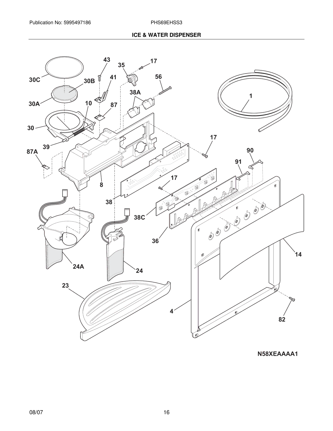 Frigidaire PHS69EHSS3 manual N58XEAAAA1 