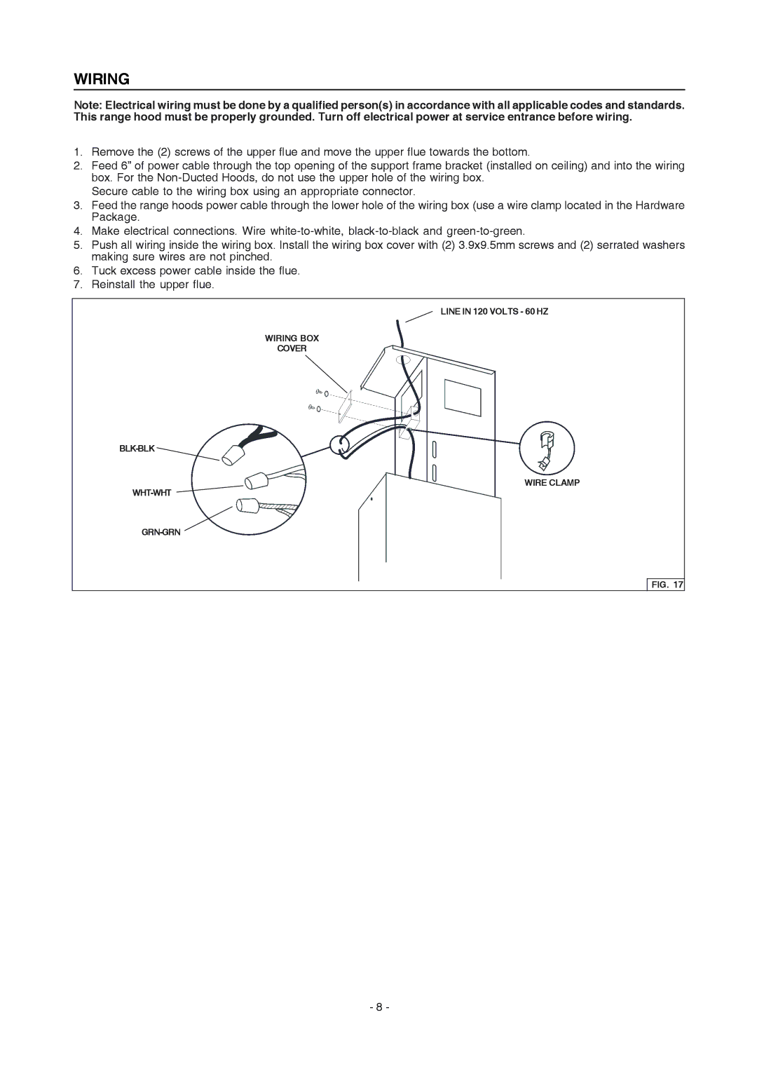 Frigidaire PL36PC50EC manual Wiring 