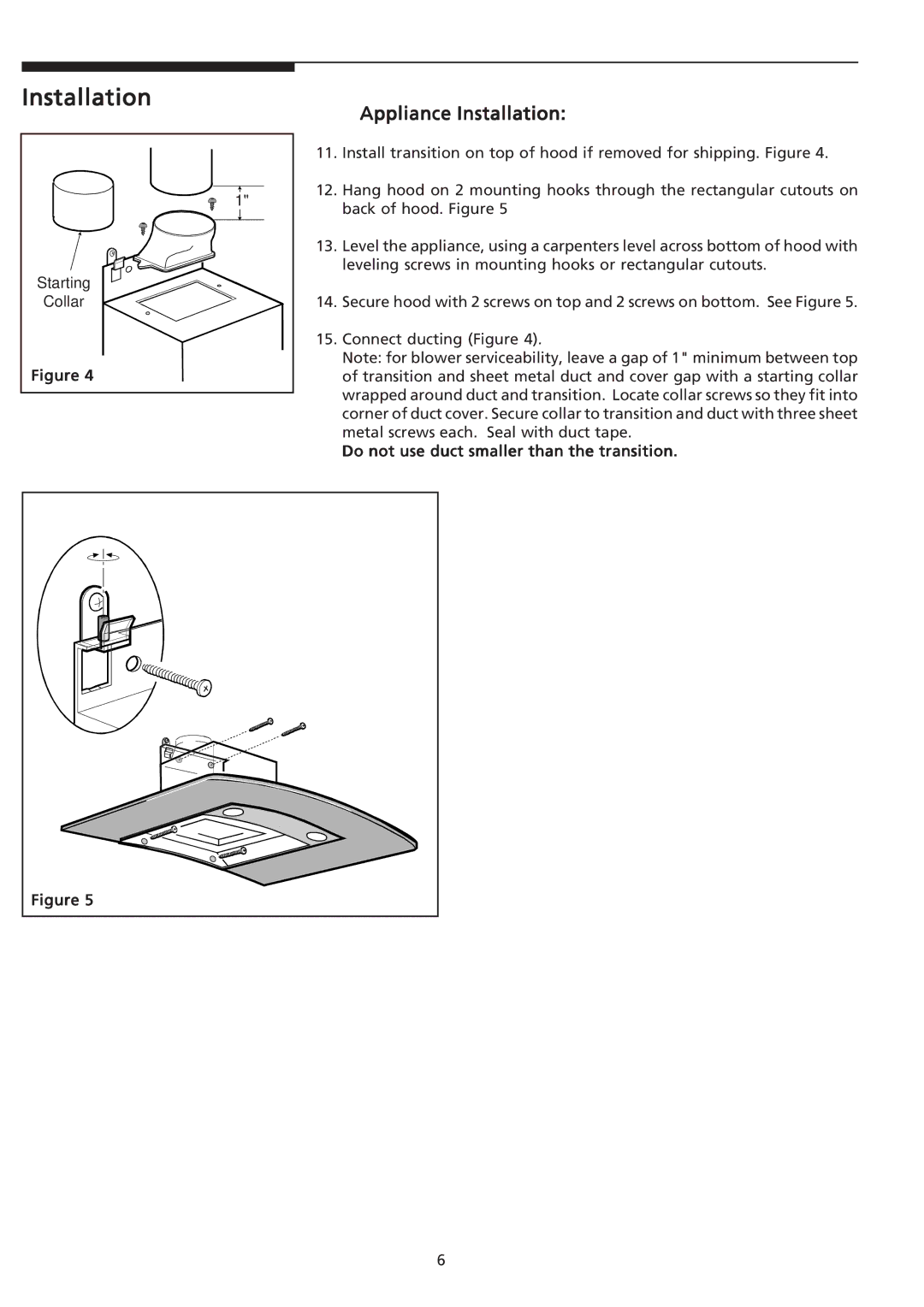 Frigidaire PLHV36W7KC important safety instructions Appliance Installation 