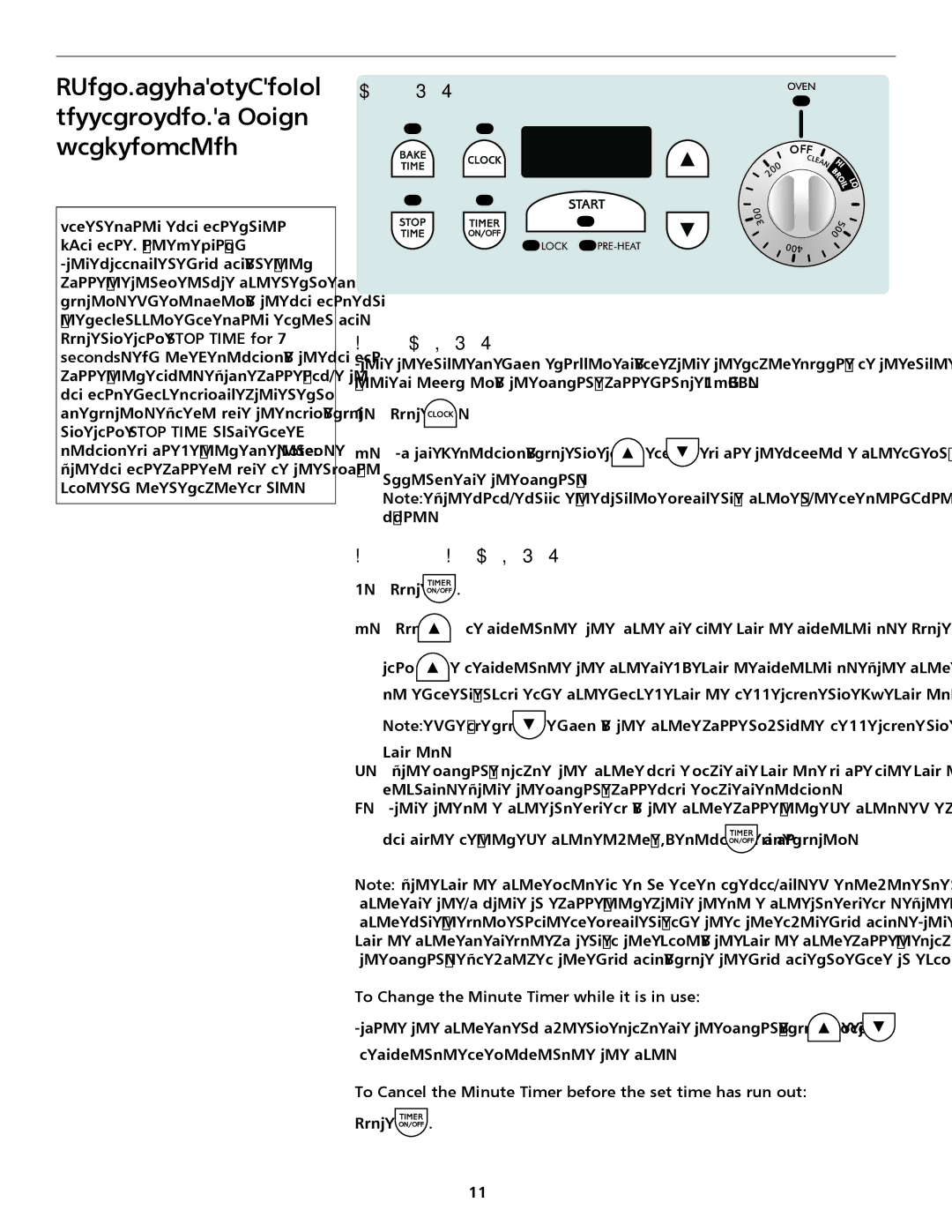 Frigidaire pmn important safety instructions Oven Control Style, Setting the Clock Minute Timer, To Set the Clock Style 