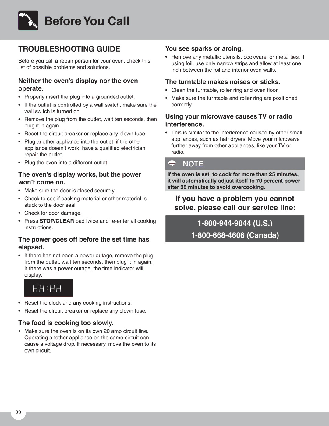 Frigidaire TMV151F important safety instructions Before You Call, Troubleshooting Guide 