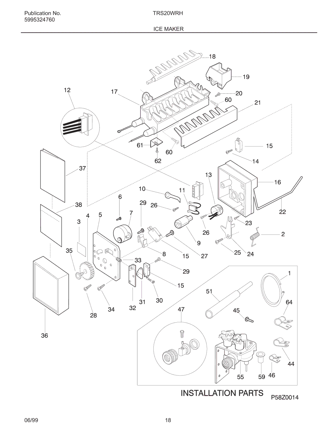 Frigidaire TRS20WRH manual ICE Maker 