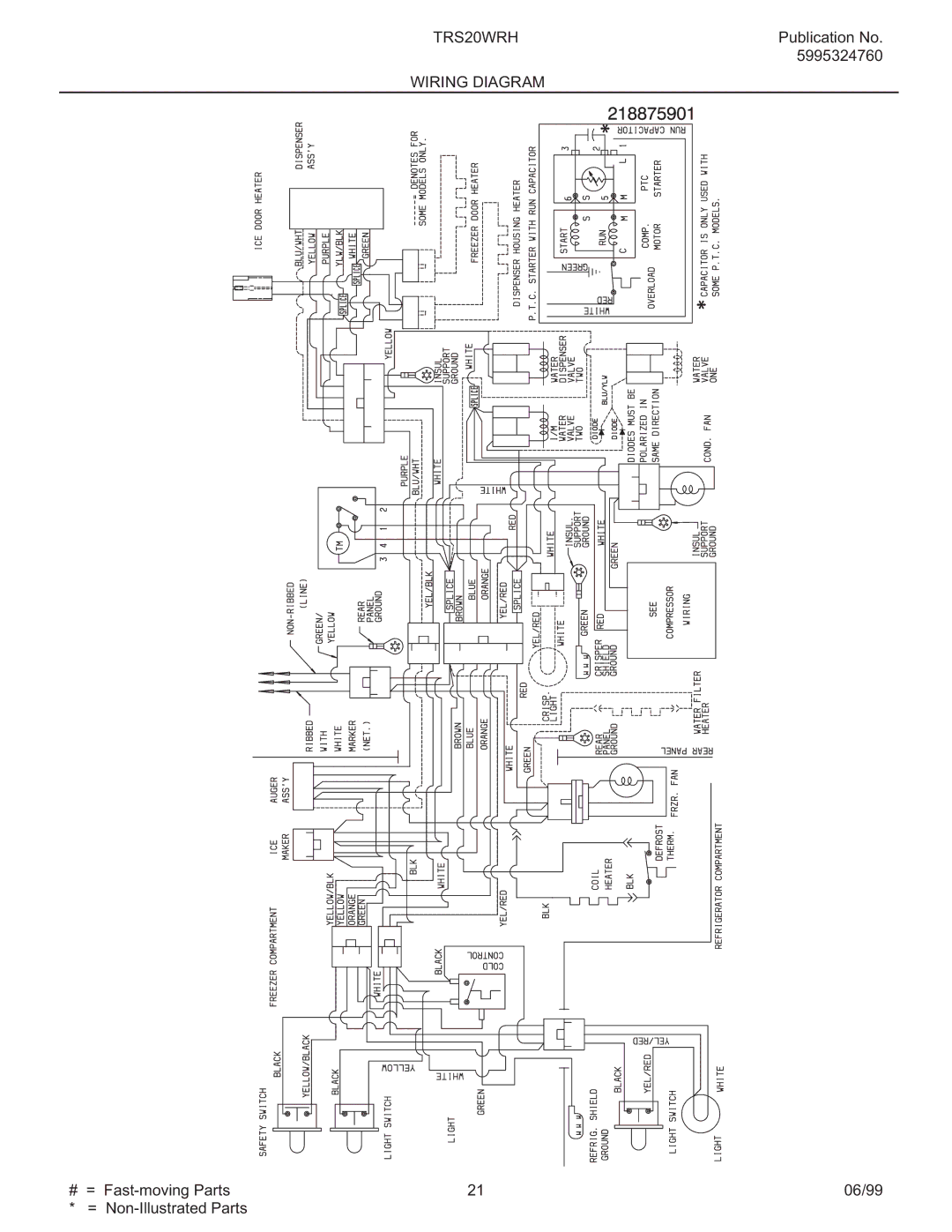 Frigidaire TRS20WRH manual Wiring Diagram 