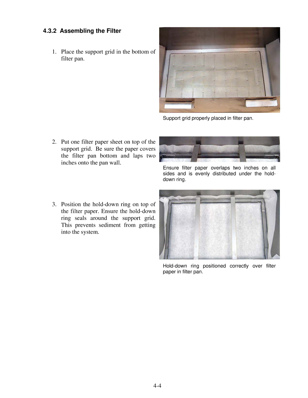 Frymaster 1814E operation manual Assembling the Filter 