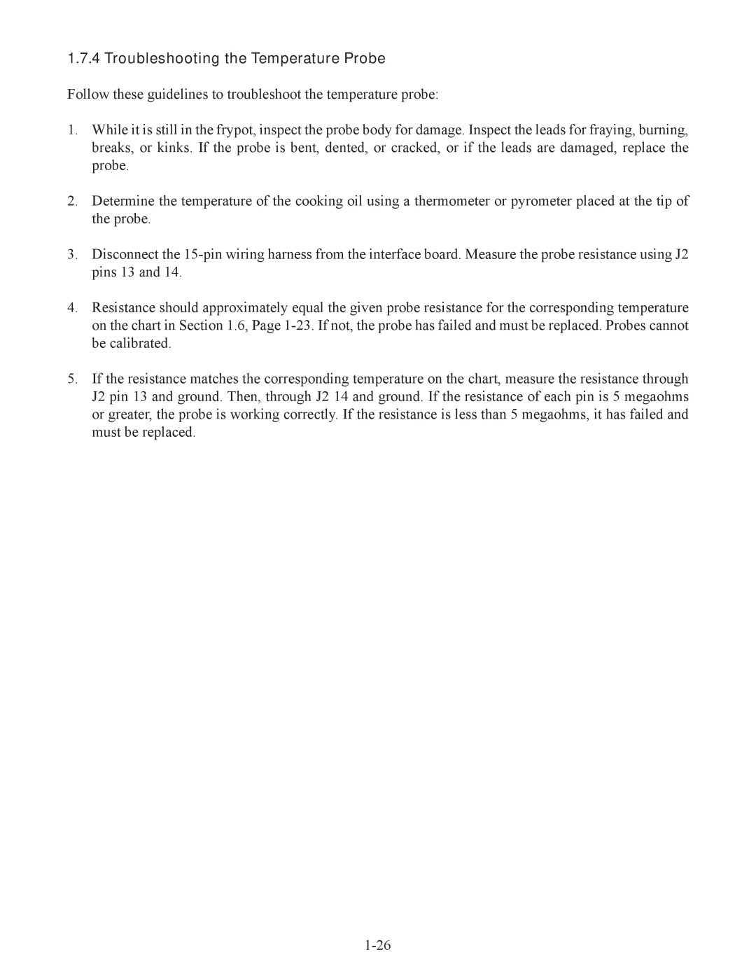 Frymaster 45, 35 manual Troubleshooting the Temperature Probe 