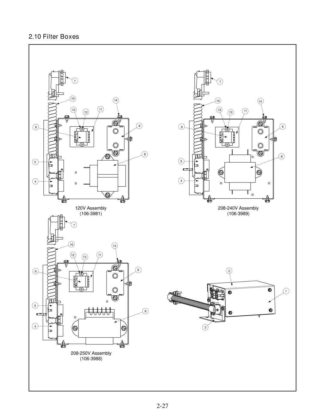 Frymaster 35, 45 manual Filter Boxes 