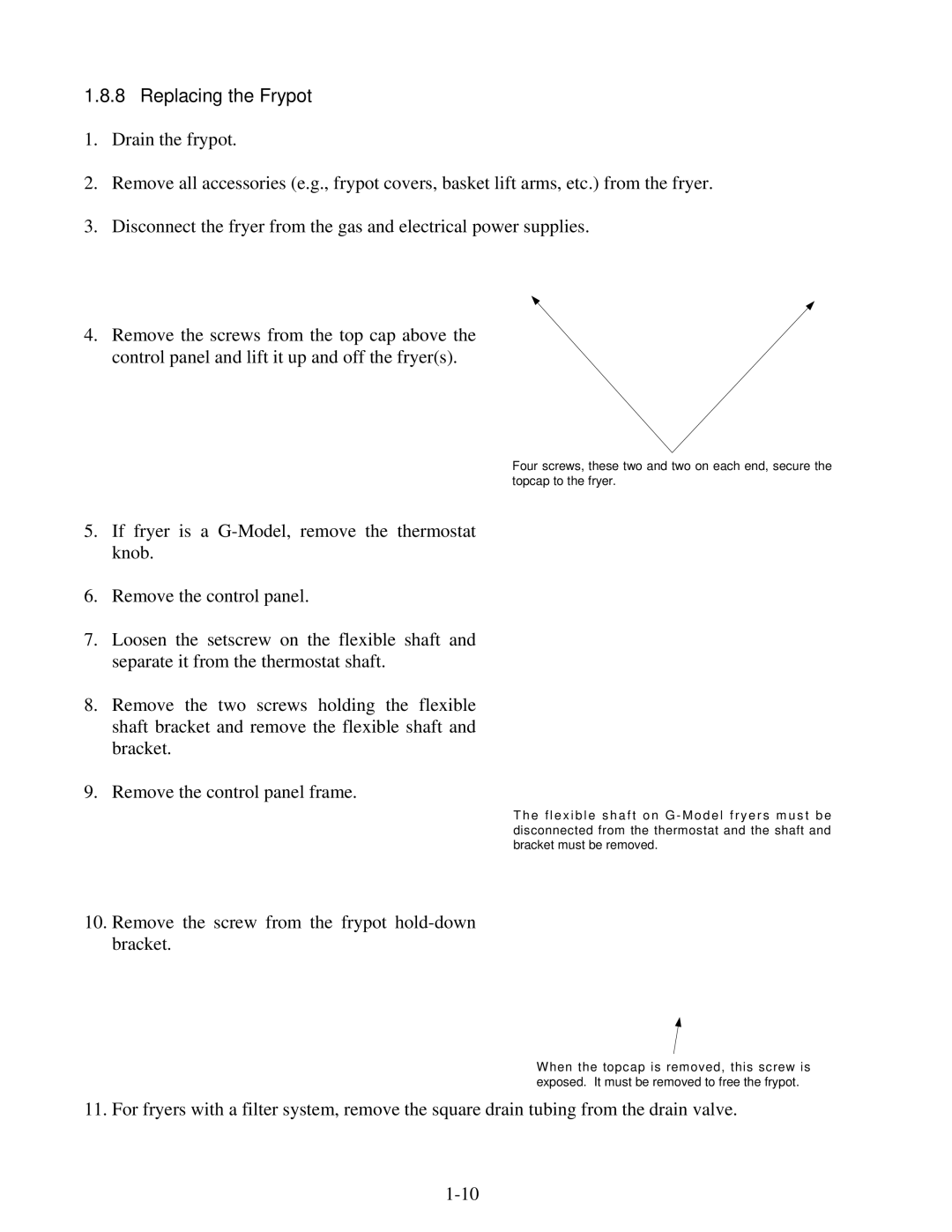 Frymaster 35 Series manual Replacing the Frypot 