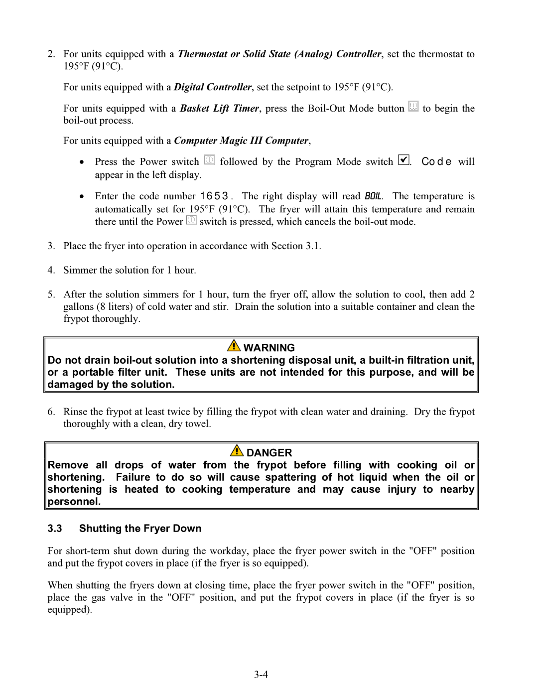 Frymaster 47 Series operation manual 