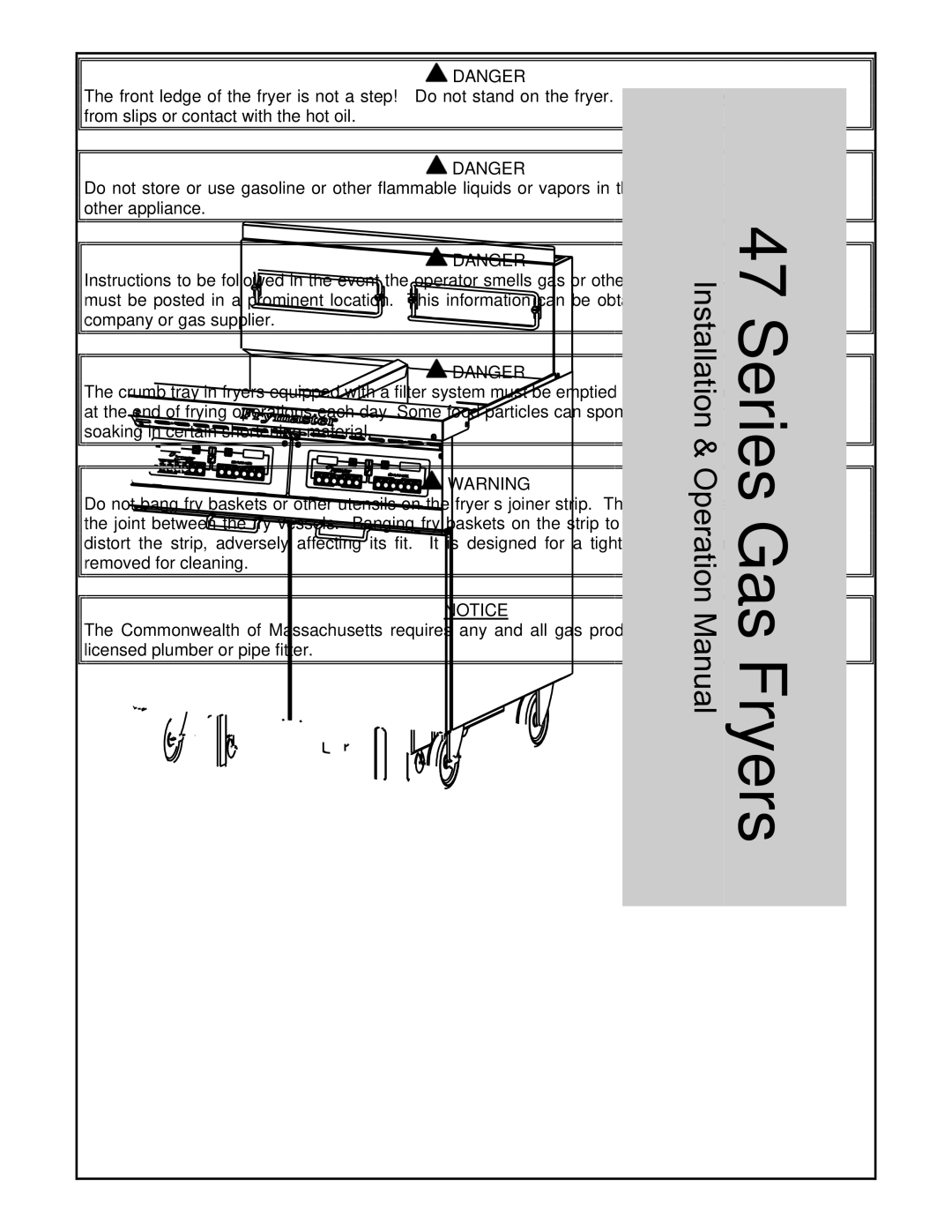 Frymaster 47 Series operation manual 