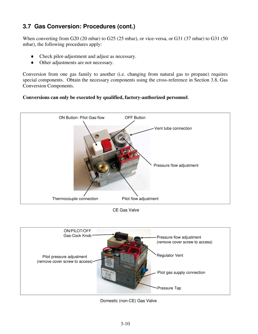 Frymaster 52 Series operation manual On Button- Pilot Gas-flow 