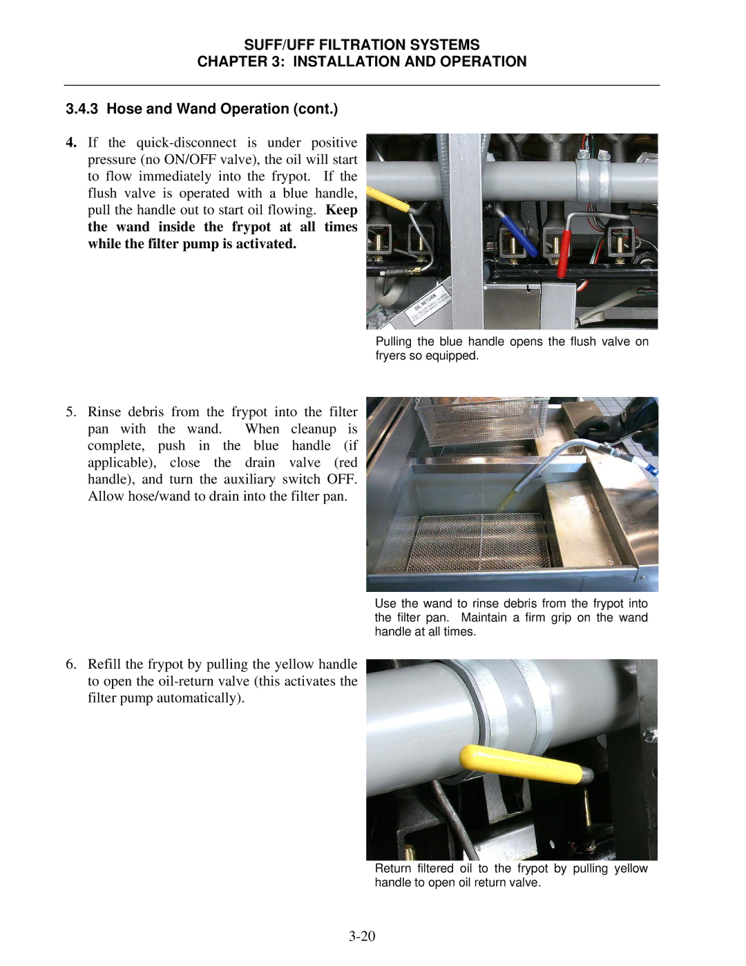 Frymaster 8195809 operation manual SUFF/UFF Filtration Systems Installation and Operation 