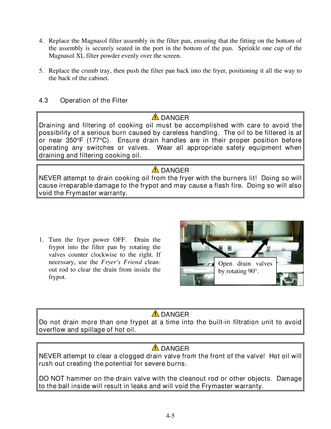 Frymaster 8195991 operation manual 