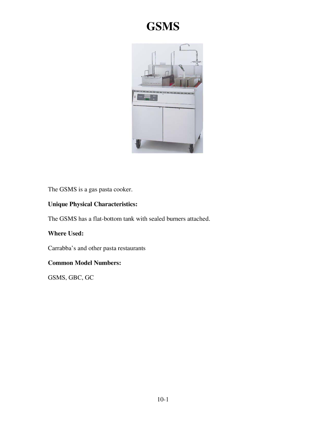 Frymaster 8196321 manual Gsms 