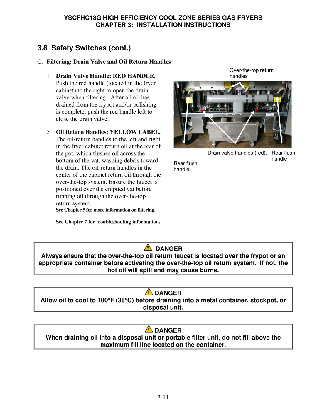 Frymaster *8196329* manual Return system 