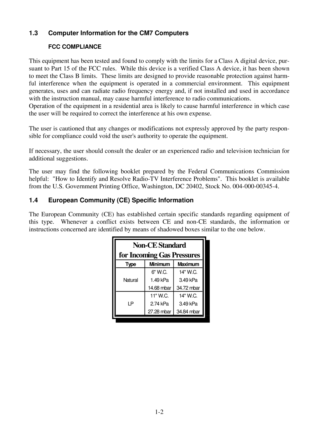 Frymaster 8196339 operation manual Computer Information for the CM7 Computers, European Community CE Specific Information 