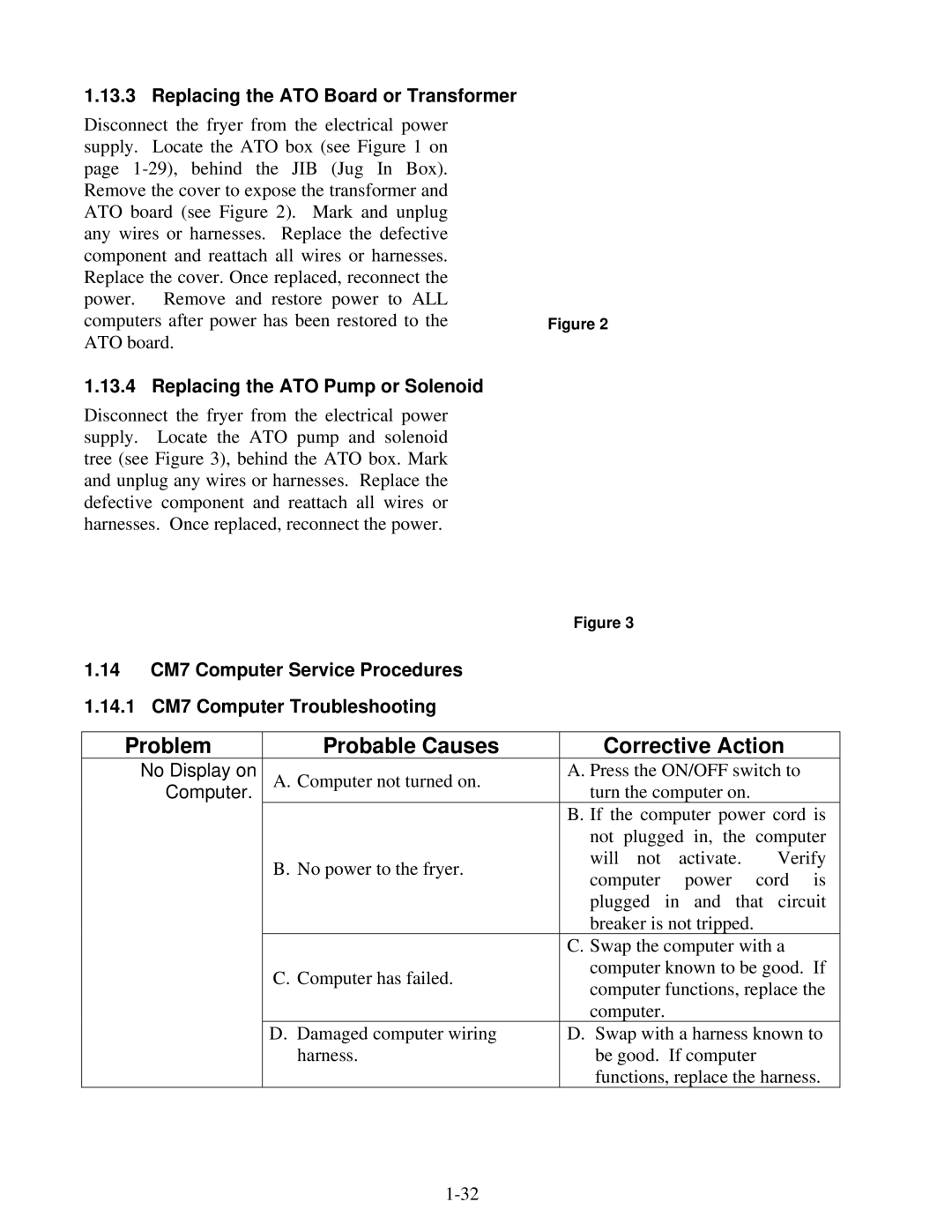 Frymaster 8196345 manual Replacing the ATO Board or Transformer, Replacing the ATO Pump or Solenoid 